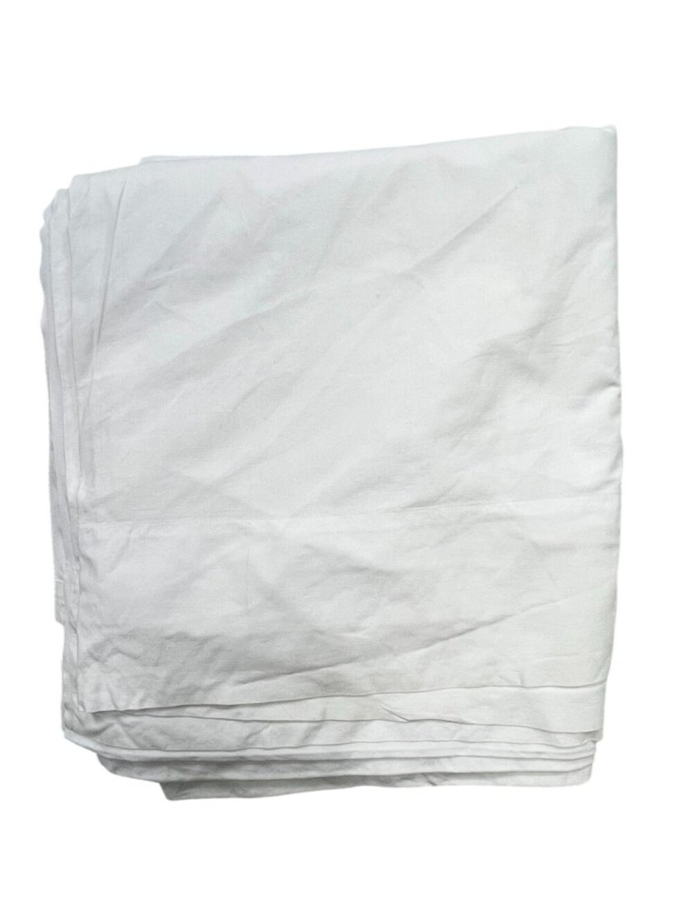 Vintage Cannon White Solid Percale Double Flat Sheet Bedding Classic Minimalist